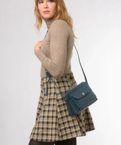 Dainty' Snorkel Blue Leather Cross Body Bag