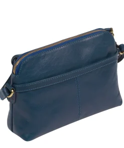 Dainty' Snorkel Blue Leather Cross Body Bag