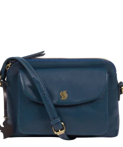 Dainty' Snorkel Blue Leather Cross Body Bag