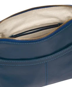 Dainty' Snorkel Blue Leather Cross Body Bag