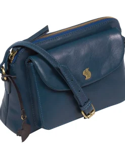 Dainty' Snorkel Blue Leather Cross Body Bag