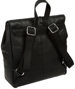 Danica' Black Leather Backpack