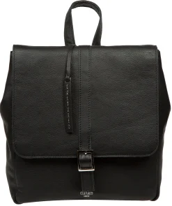 Danica' Black Leather Backpack