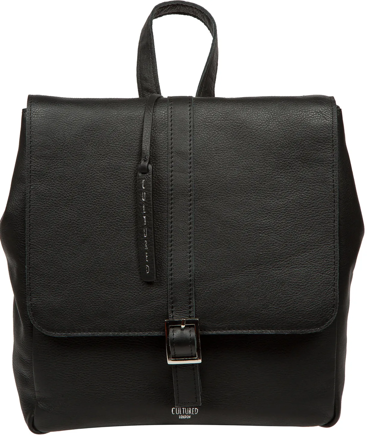 Danica' Black Leather Backpack
