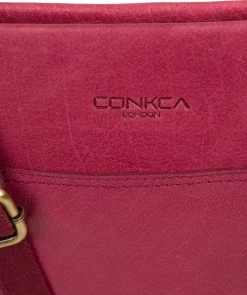 Dink' Orchid Leather Cross Body Bag