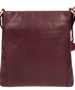 Dink' Plum Leather Cross Body Bag