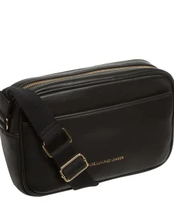 Dion' Black Nappa Leather Cross Body Bag