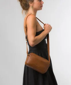 Dion' Oak Nappa Leather Cross Body Bag