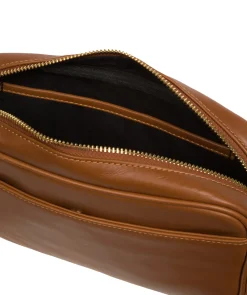 Dion' Oak Nappa Leather Cross Body Bag