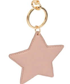 Drayton' Blush Pink Leather Star Keyrings
