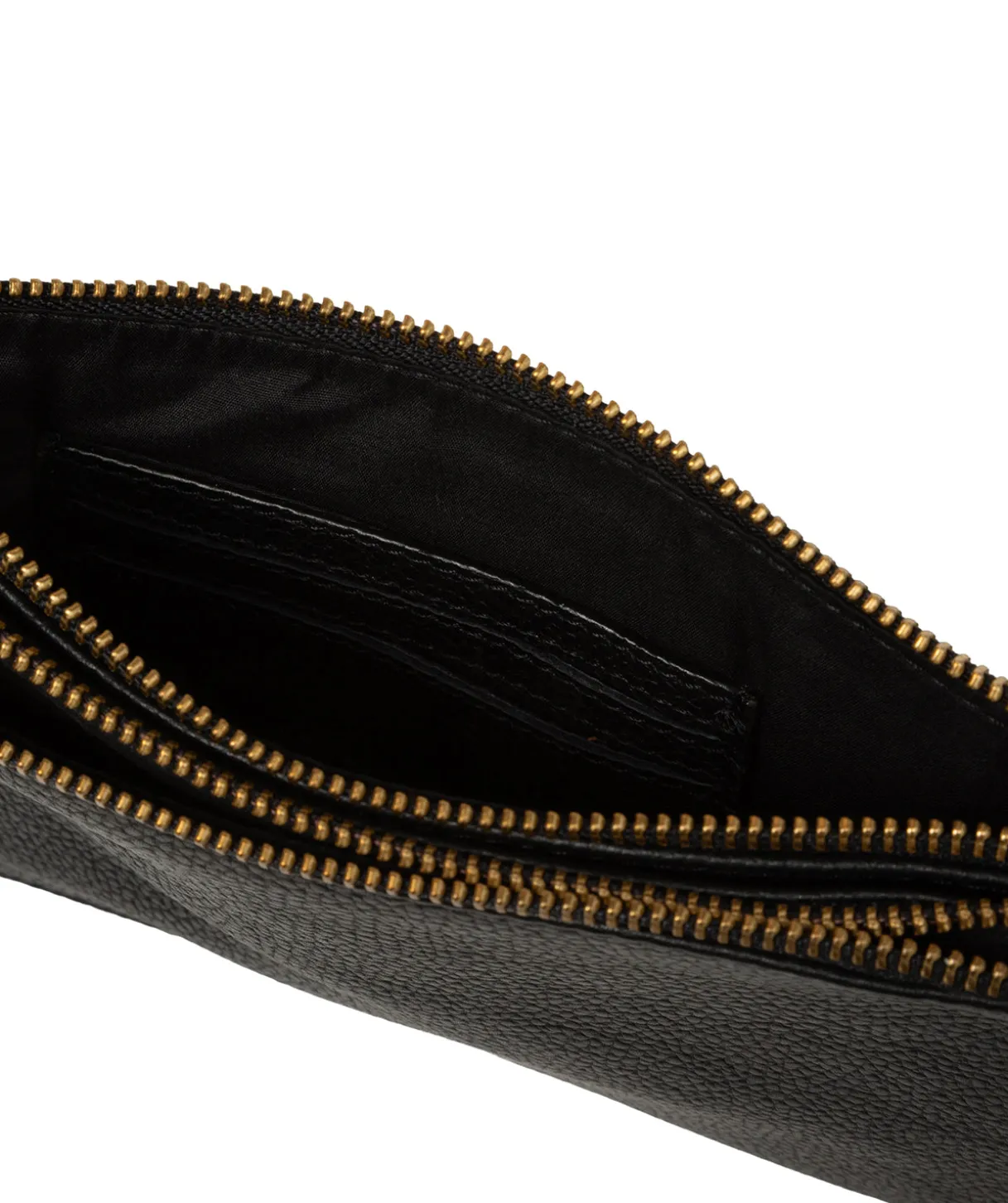 Eleanor' Black Leather Clutch Bag