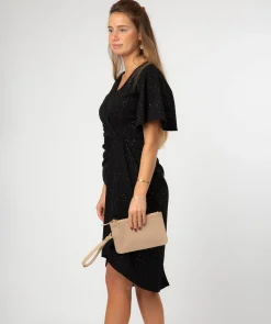 Eleanor' Latte Leather Clutch Bag