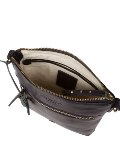 Elf' Navy Leather Cross Body Bag