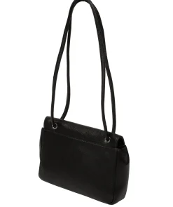 Elka' Black Leather Evening Bag
