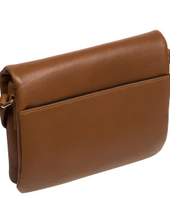 Ella' Chestnut Nappa Leather Cross Body Bag