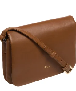 Ella' Chestnut Nappa Leather Cross Body Bag