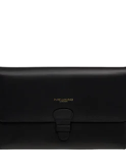 Ellen' Black Leather Travel Wallet