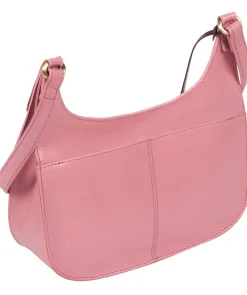 Ellipse' Blush Leather Cross Body Bag
