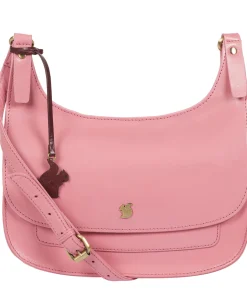 Ellipse' Blush Leather Cross Body Bag