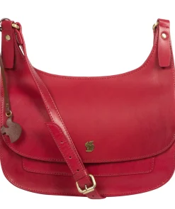 Ellipse' Chilli Pepper Leather Cross Body Bag