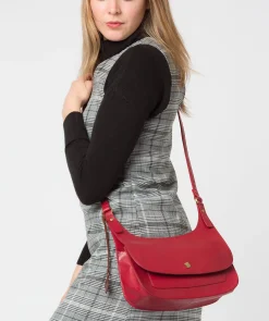 Ellipse' Chilli Pepper Leather Cross Body Bag