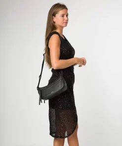 Elowen' Black Leather Cross Body Bag
