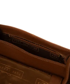 Elston' Tan Leather Cross Body Bag