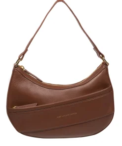 Emma' Dark Tan Nappa Leather Grab Bag