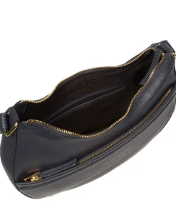 Emma' Navy Nappa Leather Grab Bag