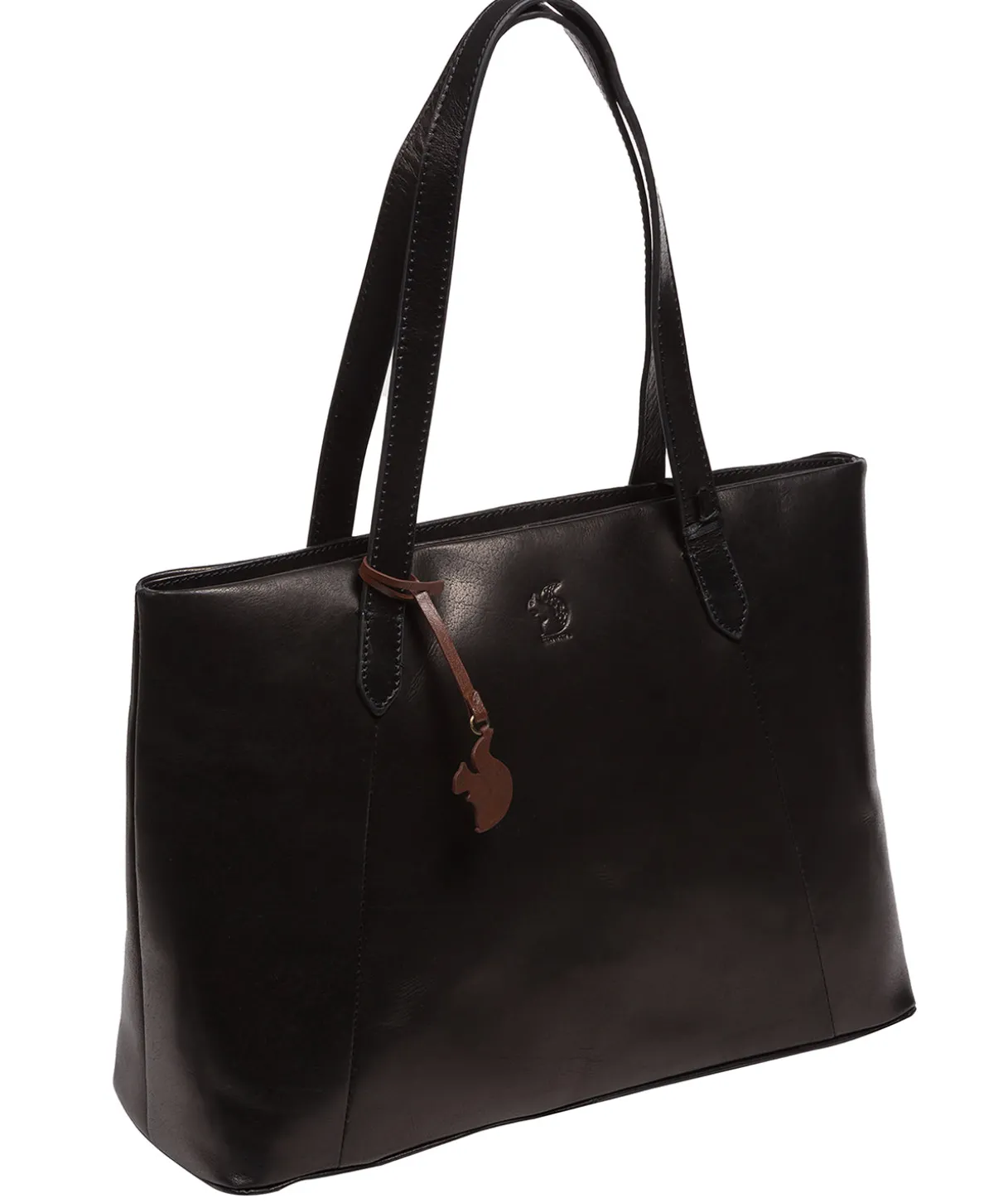 Enola' Black Leather Tote Bag