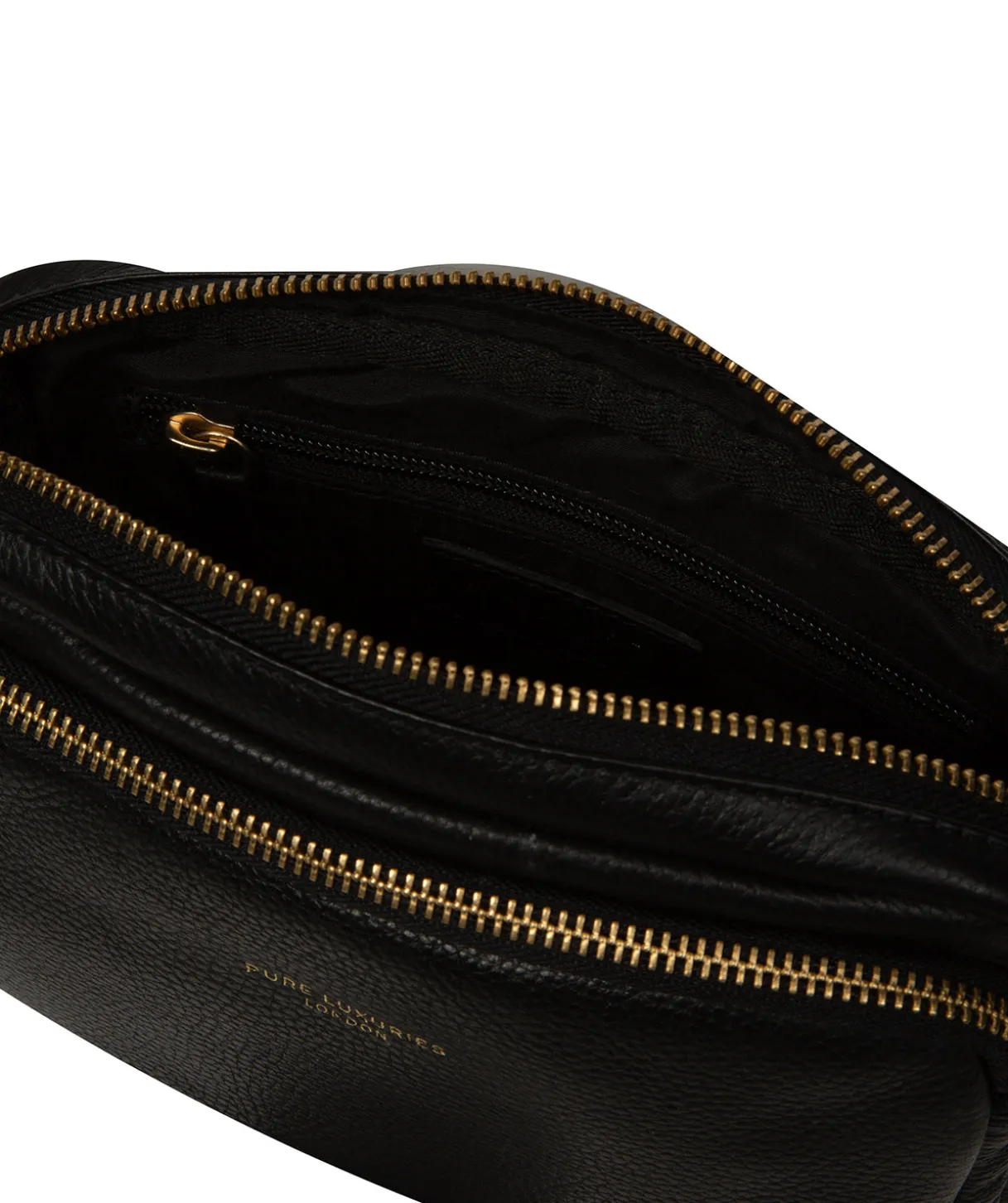 Eris' Black Leather Cross Body Bag