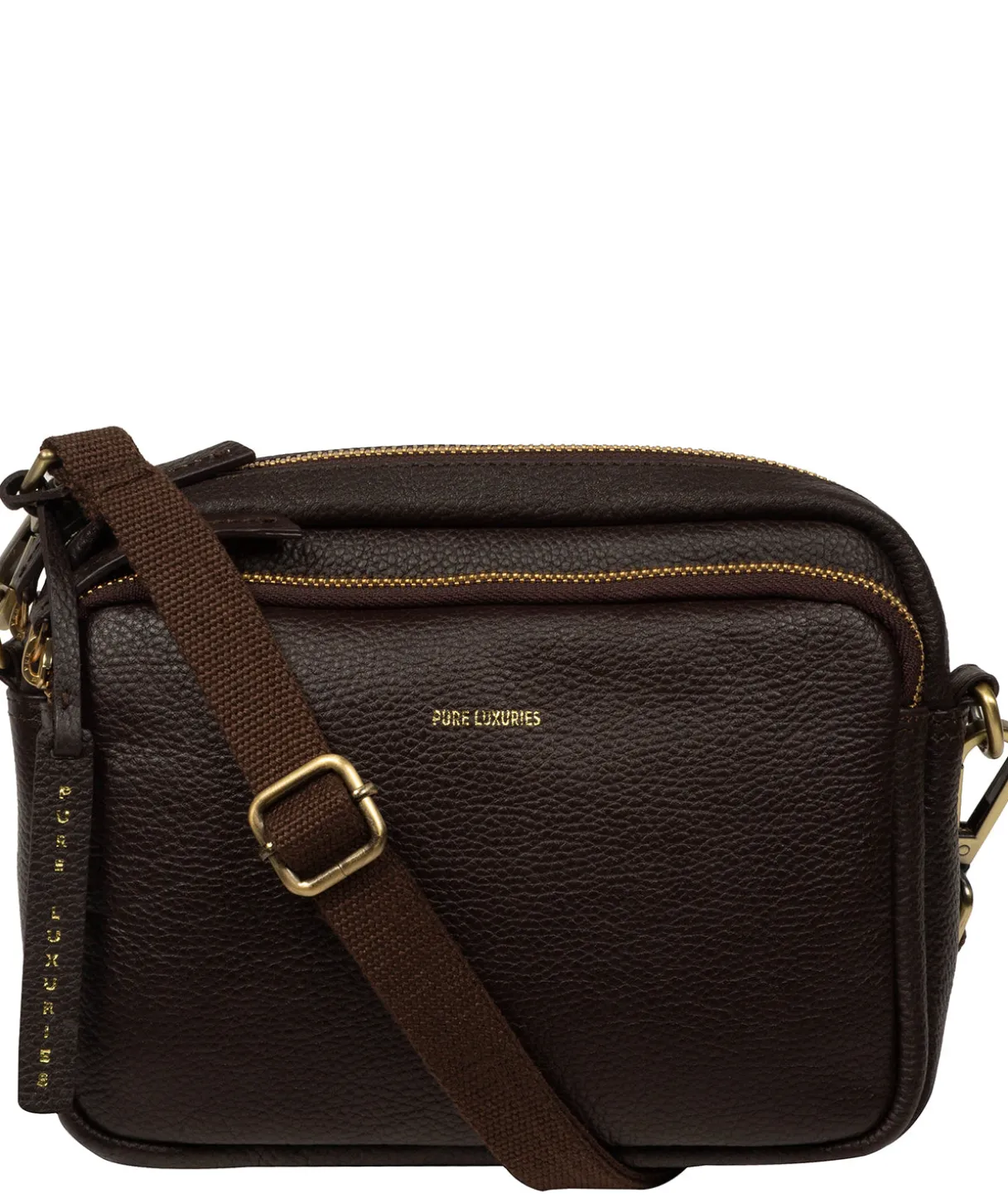 Eris' Espresso Leather Cross Body Bag