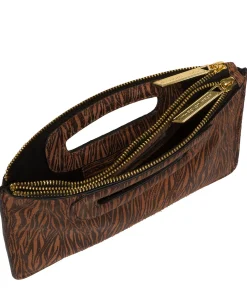 Esher' Animal Print Leather Clutch Bag