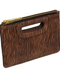 Esher' Animal Print Leather Clutch Bag
