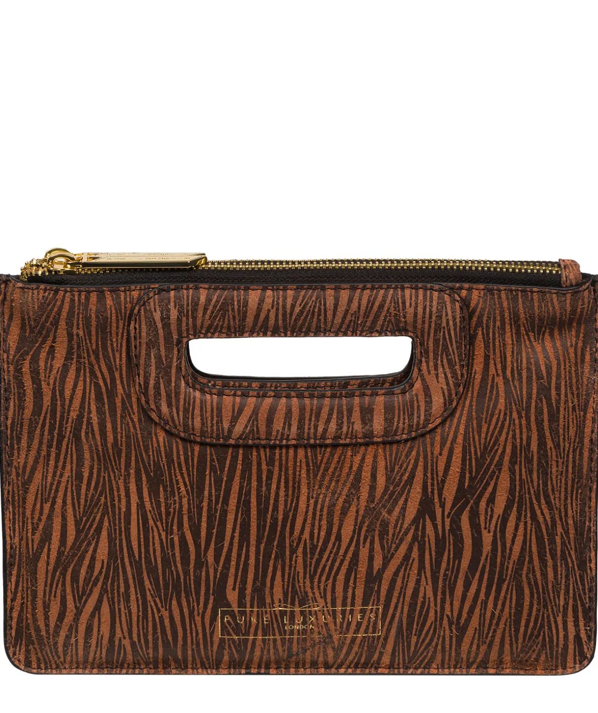 Esher' Animal Print Leather Clutch Bag