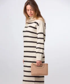 Esher' Latte Leather Clutch Bag