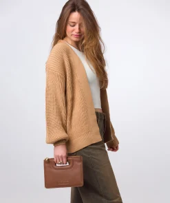 Esher' Tan Leather Clutch Bag