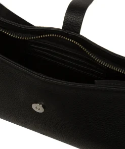Evangeline' Black Leather Evening Grab Bag
