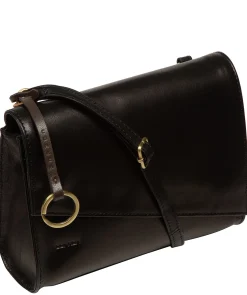 Fallon' Black Leather Cross Body Bag