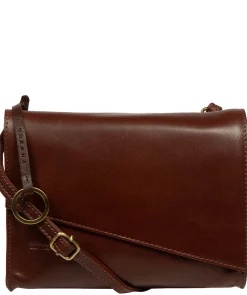 Fallon' Conker Brown Leather Cross Body Bag