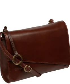 Fallon' Conker Brown Leather Cross Body Bag