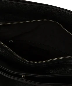 Faya' Black Leather Handbag