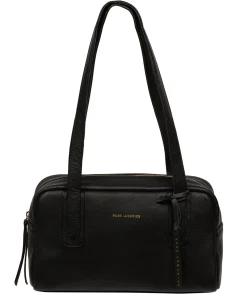 Fenella' Black Leather Handbag
