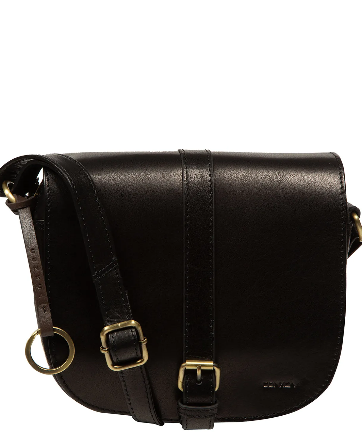 Fern' Black Leather Cross Body Bag