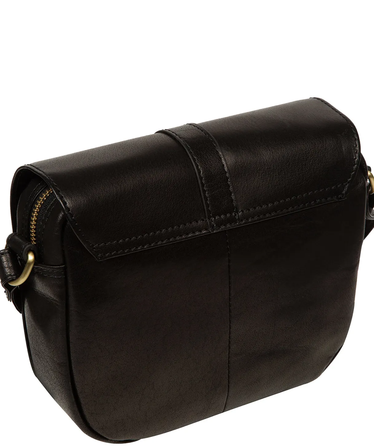 Fern' Black Leather Cross Body Bag