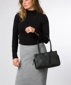 Filton' Black Leather Handbag