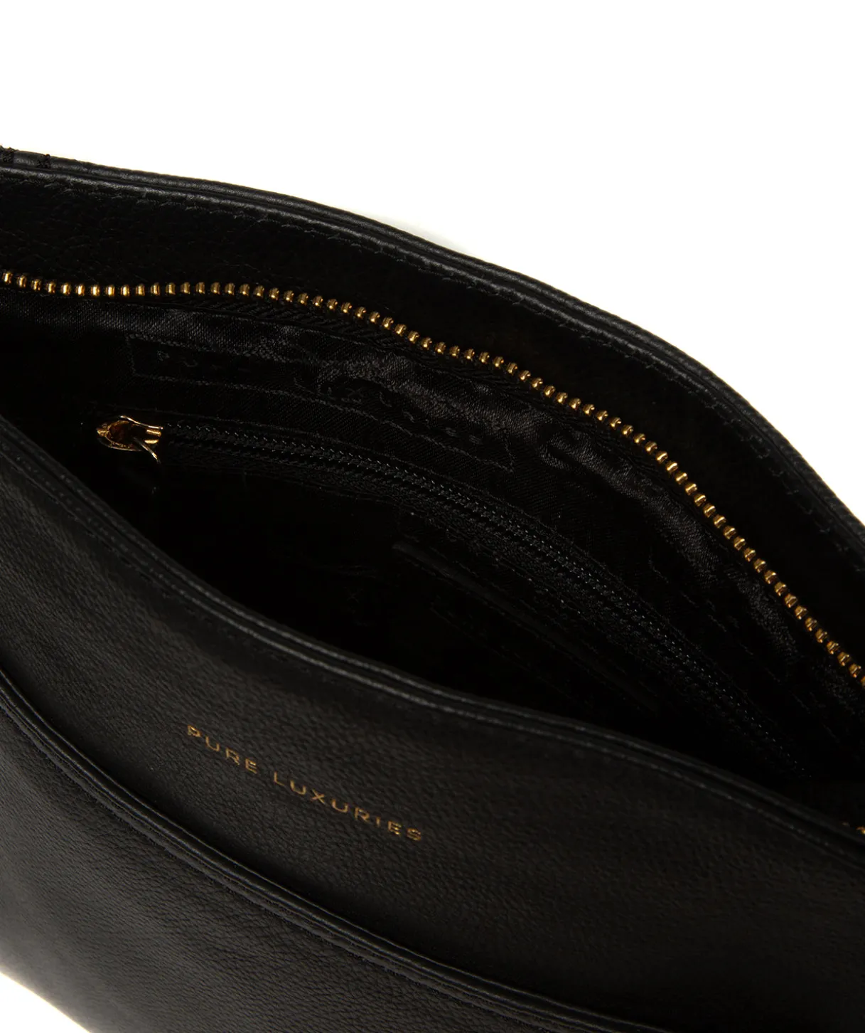 Firle' Black Leather Cross Body Bag
