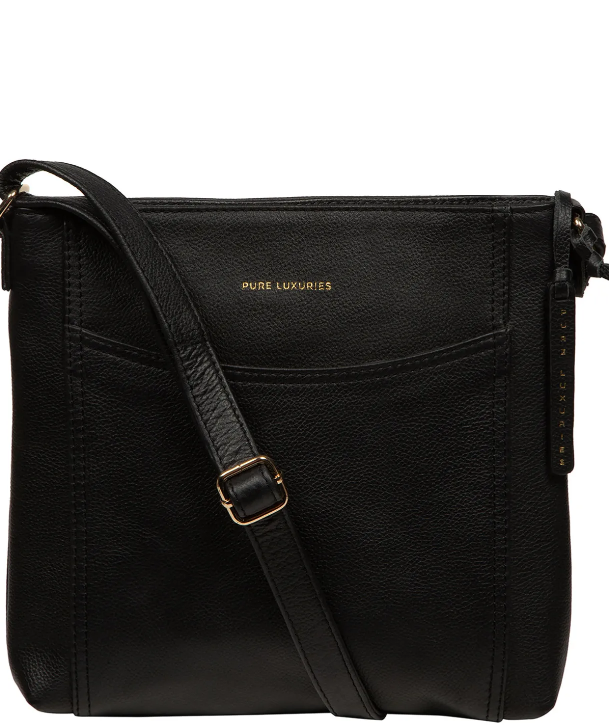 Firle' Black Leather Cross Body Bag