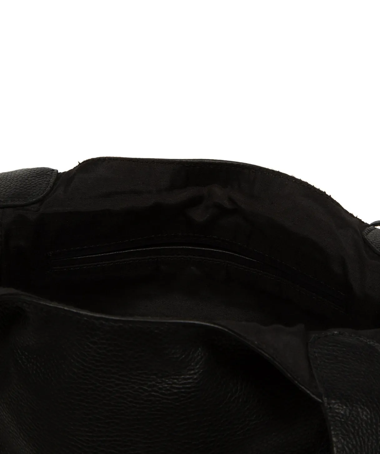 Fizz' Black Leather Tote Bag