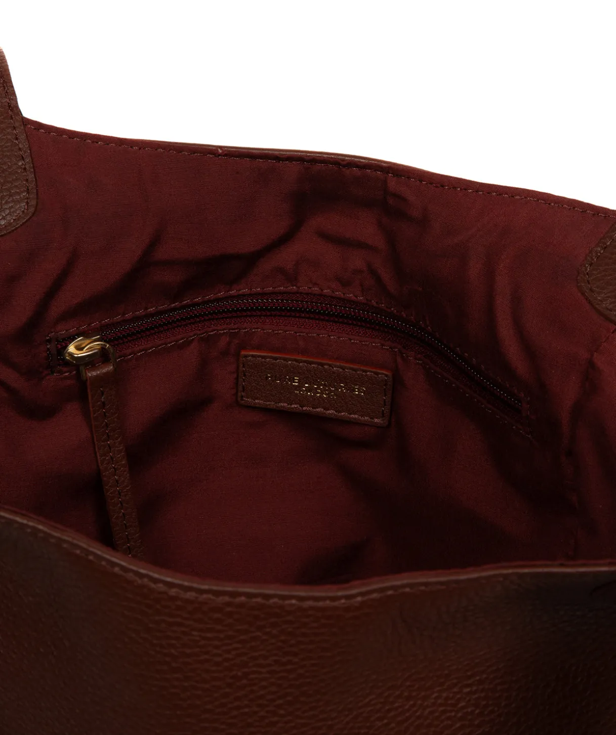 Fizz' Chestnut Leather Tote Bag